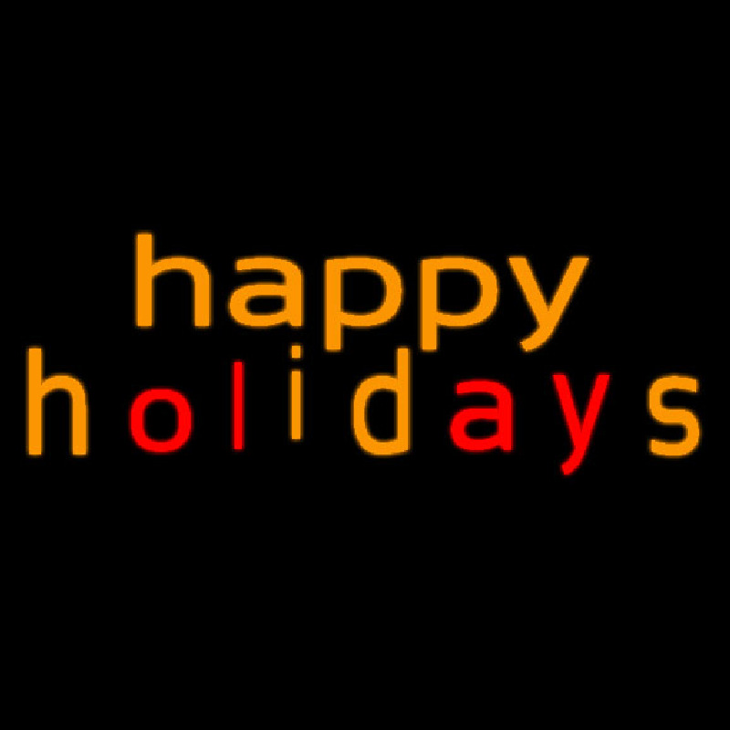 Happy Holidays Neon Sign