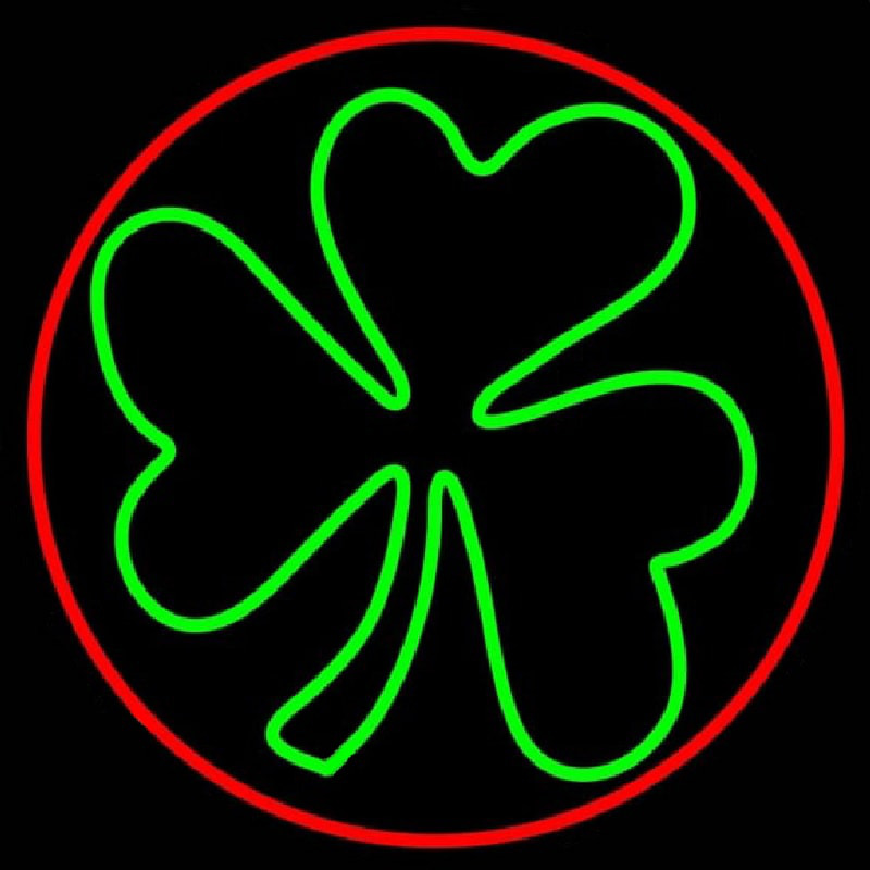 Happy St Patricks Day Shamrock Neon Sign