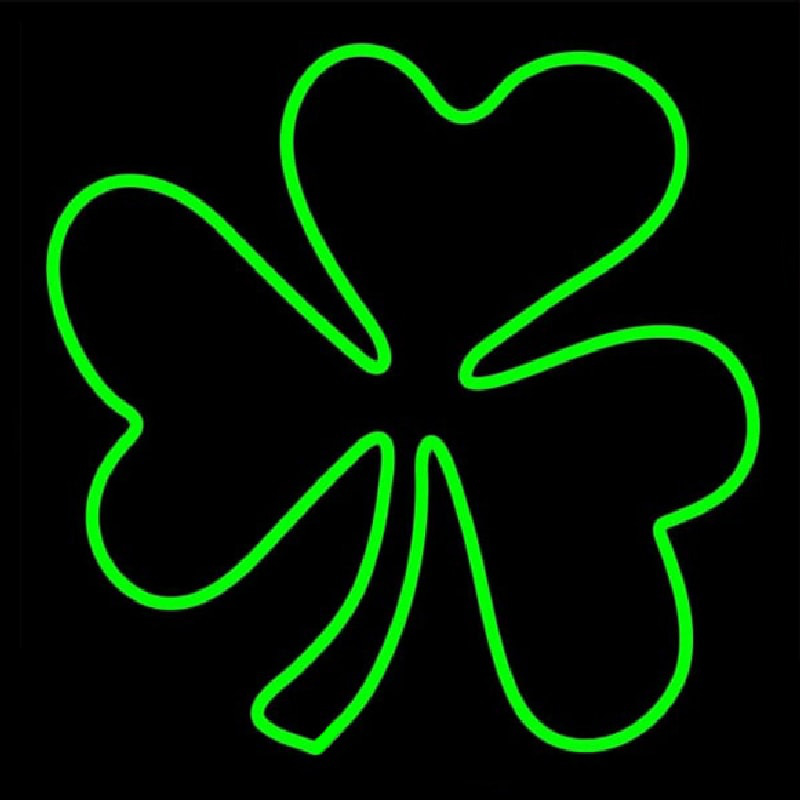 Happy St Patricks Day Shamrock Neon Sign
