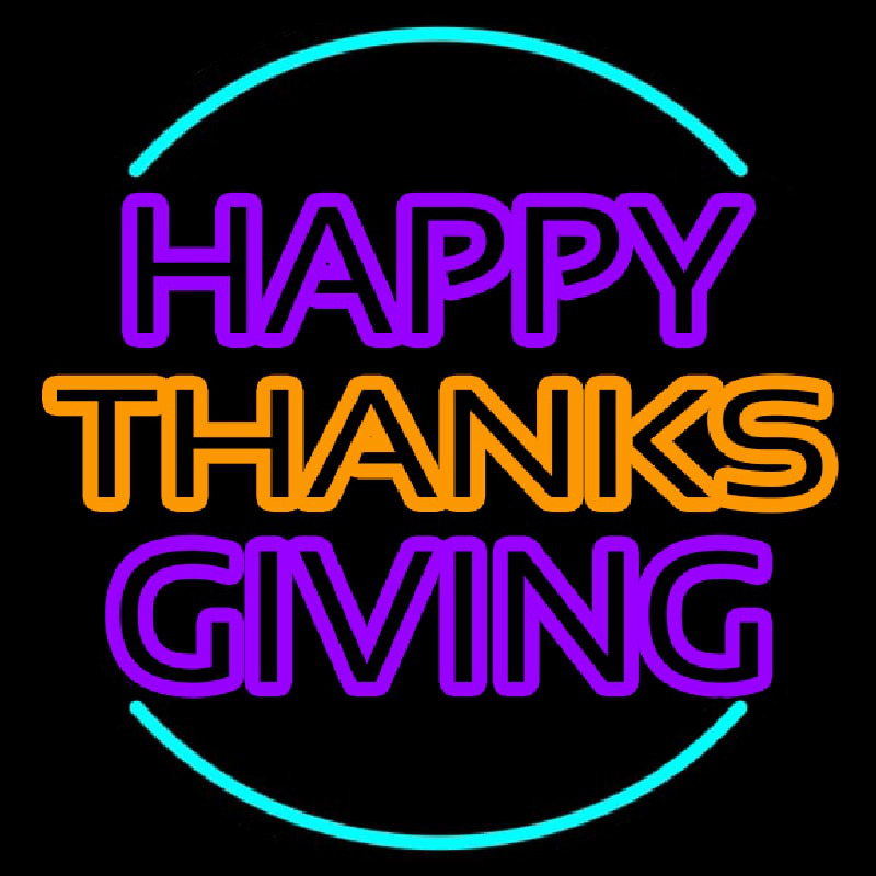 Happy Thanksgiving 1 Neon Sign