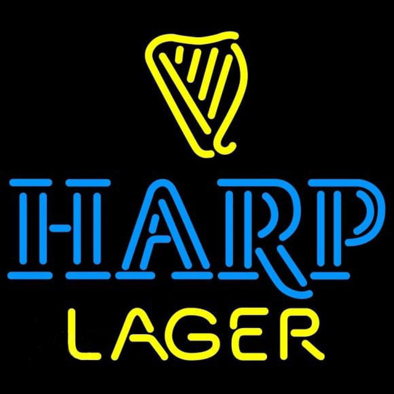 Harp Lager 2 with Harp Neon Sign