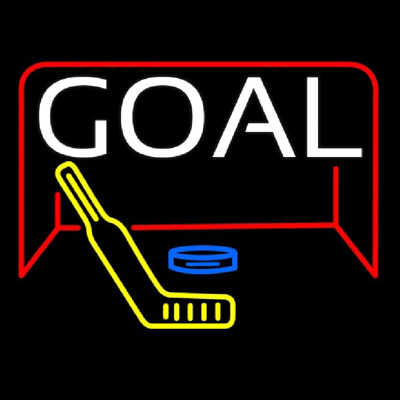 Hockey Goal Neon Sign