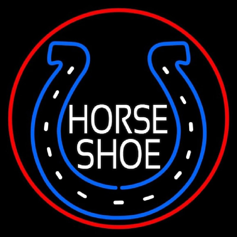 Horse Shoe Logo Neon Sign