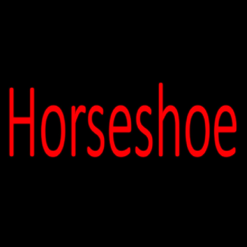 Horseshoe Red Neon Sign