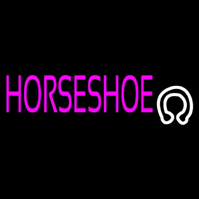 Horseshoe With Logo Neon Sign