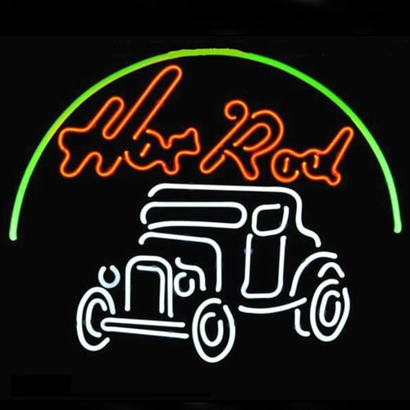 Hot Rod Hotrods Logo Auto Car Dealer Neon Sign