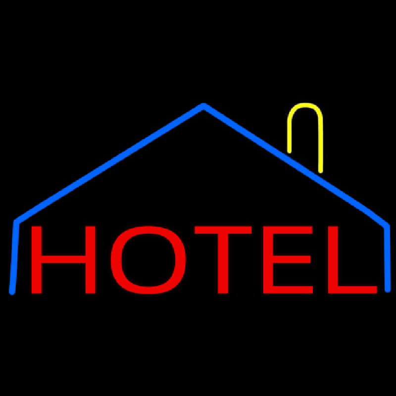 Hotel With Symbol Neon Sign