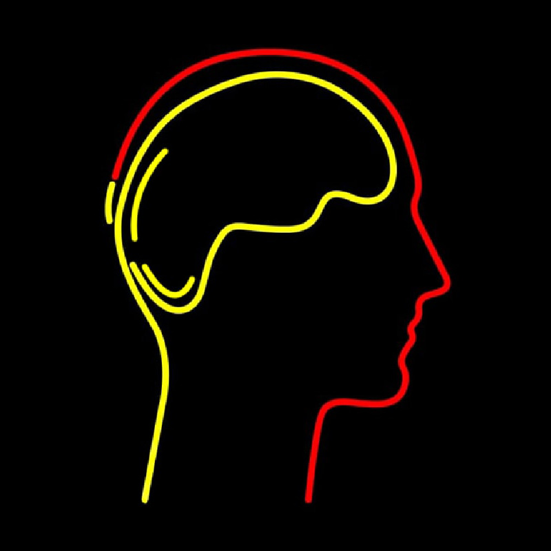 Human Head Neon Sign