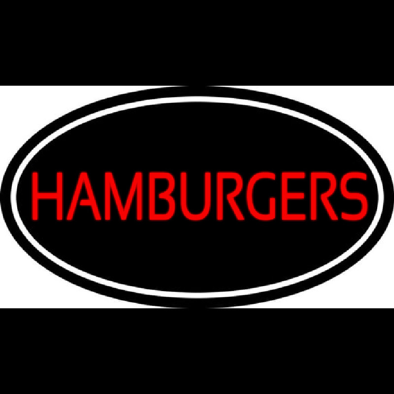 Humburgers Oval Neon Sign