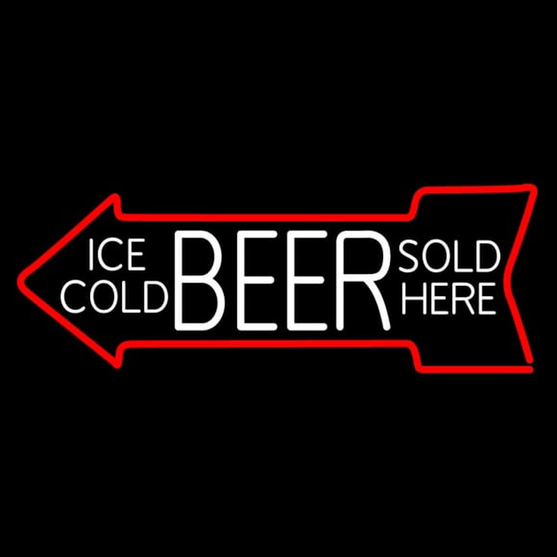 Ice Cold Beer Sold Here Neon Sign