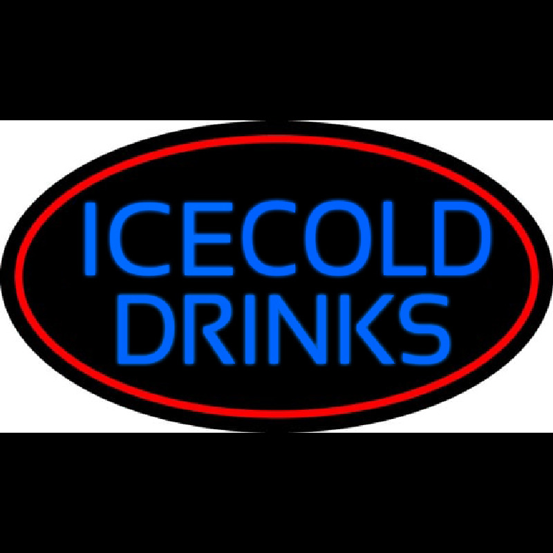 Ice Cold Drinks Neon Sign