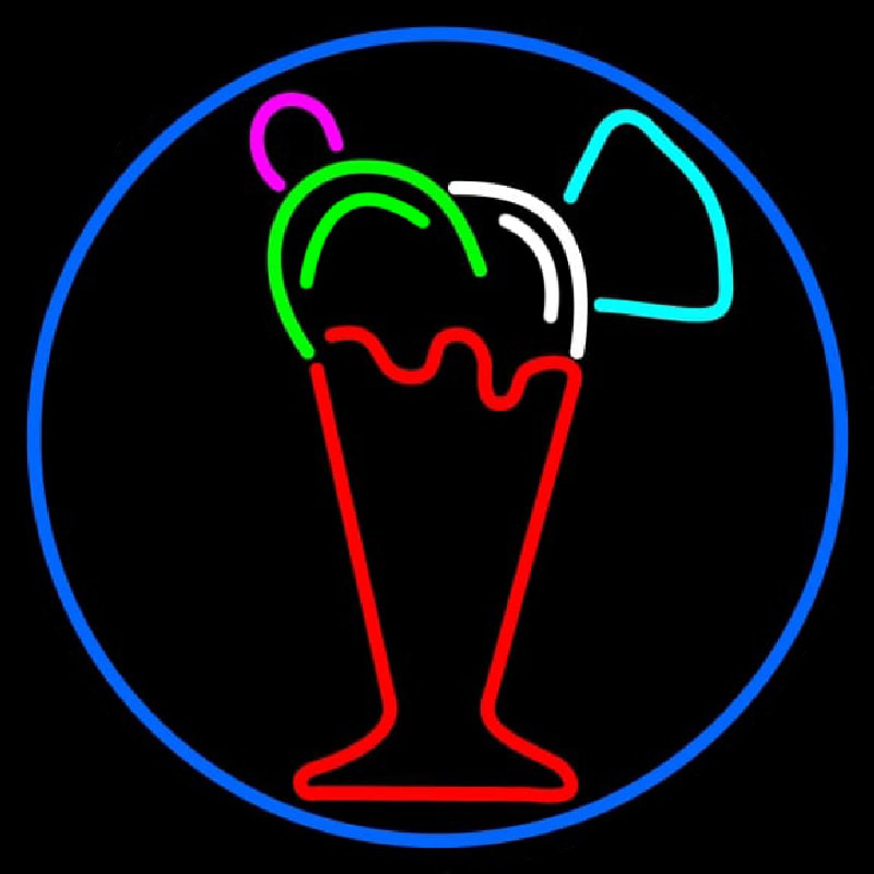 Ice Cream Glass Neon Sign