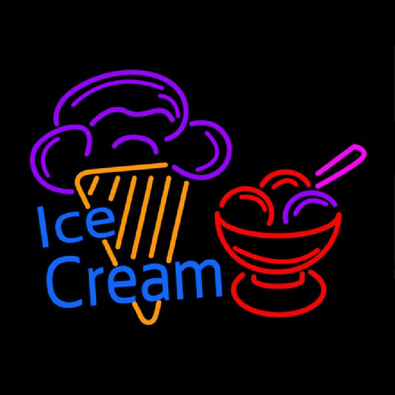 Ice Cream Logo Neon Sign