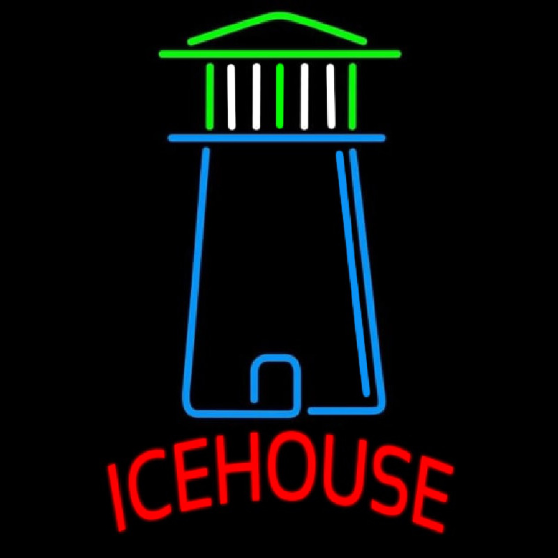 Ice House Light House Art Beer Sign Neon Sign