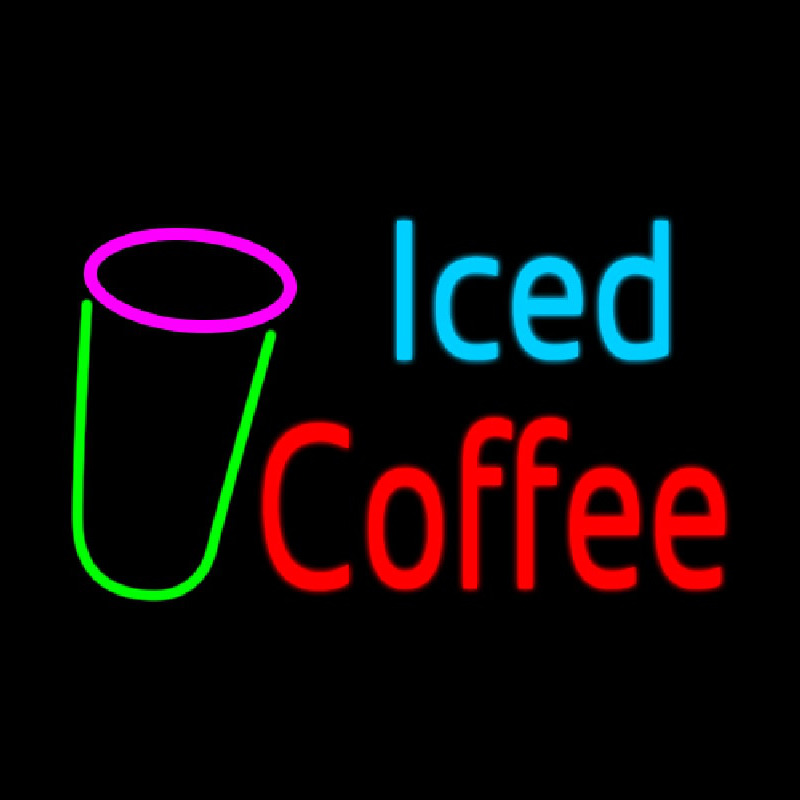 Iced Coffee Neon Sign