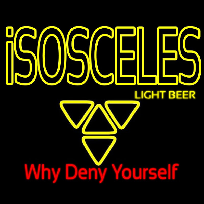 Isosceles Light Beer Sign Neon Sign