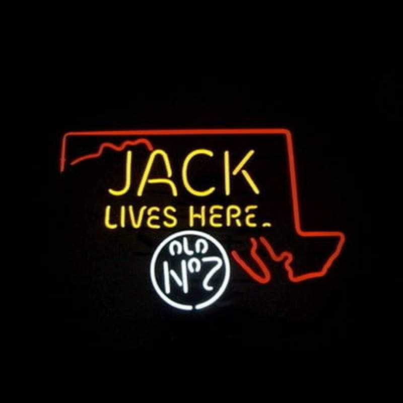 Jack Daniels Jack Lives Here Maryland Whiskey Néon