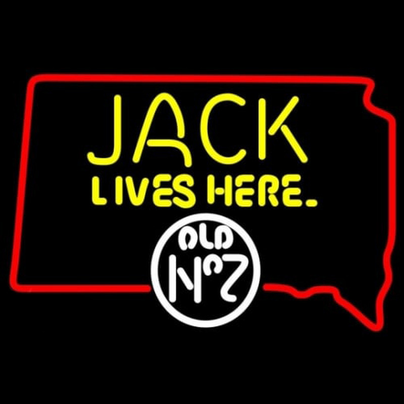Jack Daniels Jack Lives Here South Dakota Whiskey Neon Sign