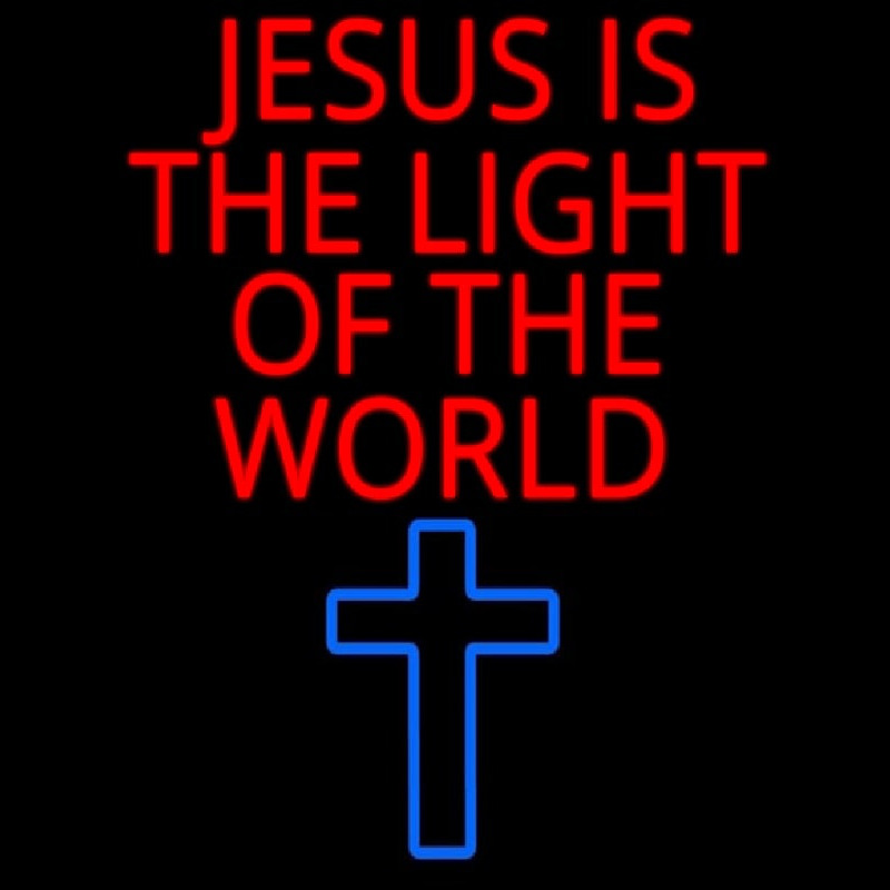 Jesus Is The Light Of The World Neon Sign