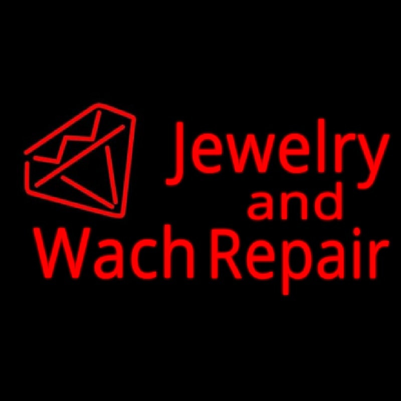 Jewelry And Watch Repair Diamond Logo Neon Sign