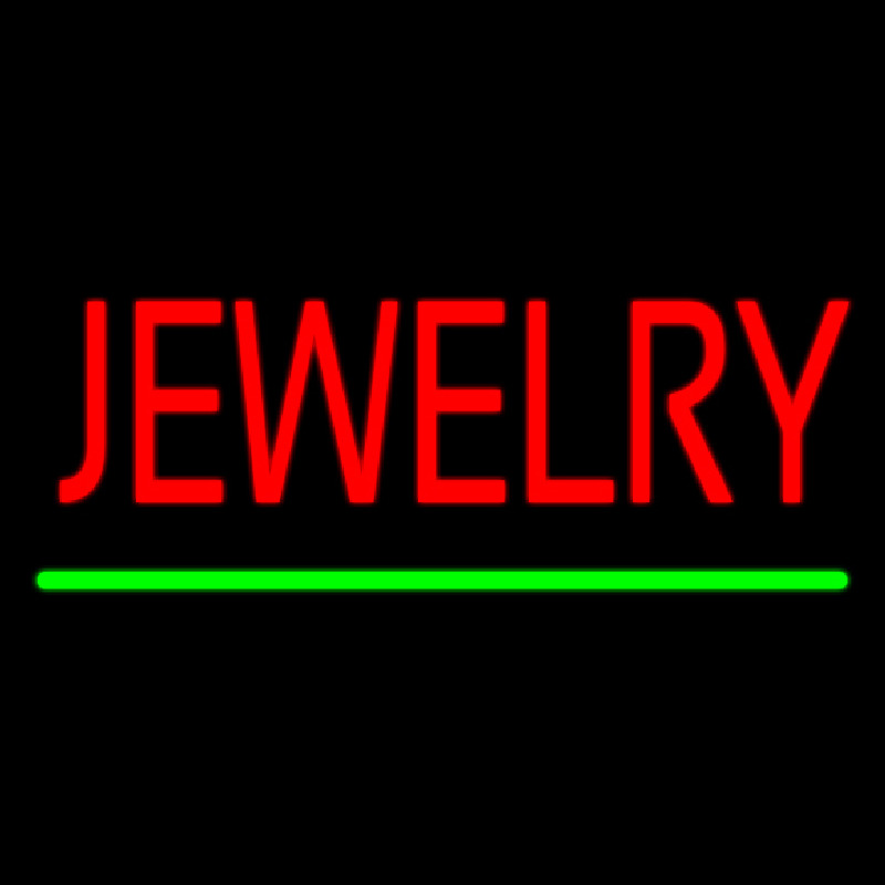 Jewelry Green Line Neon Sign