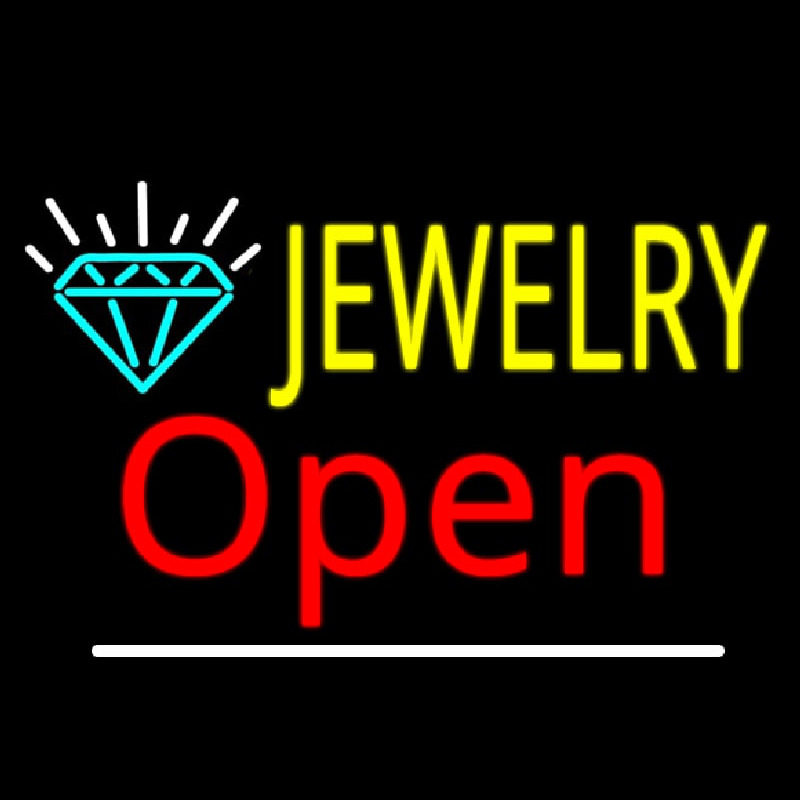 Jewelry Open Logo Neon Sign