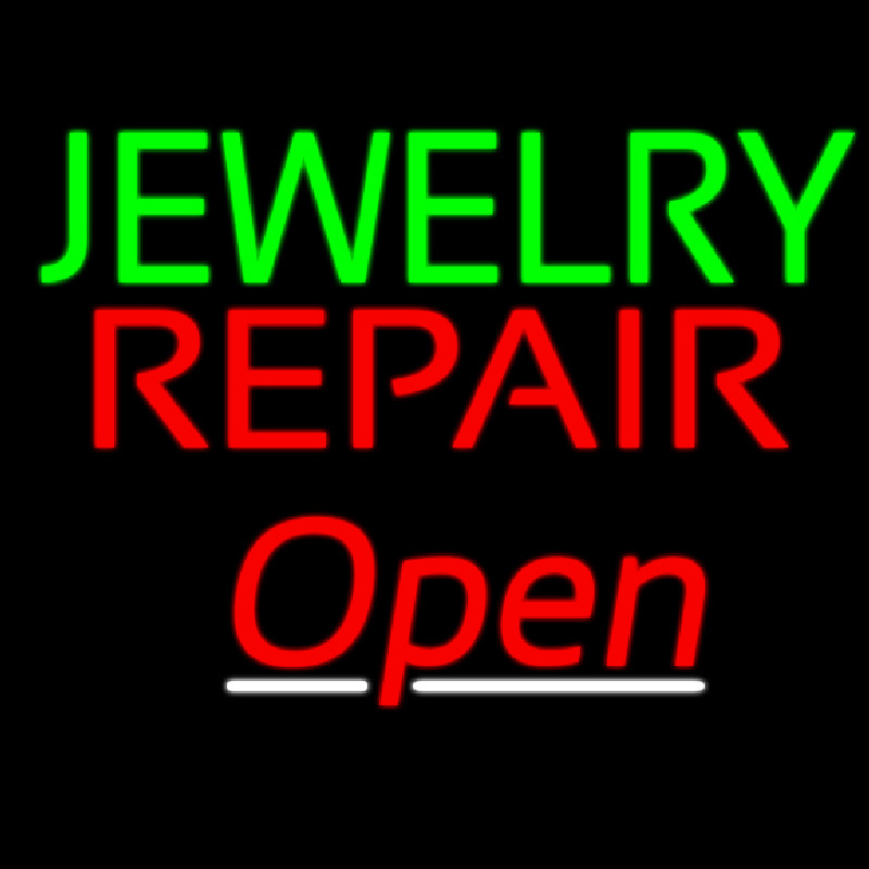 Jewelry Repair Open Neon Sign