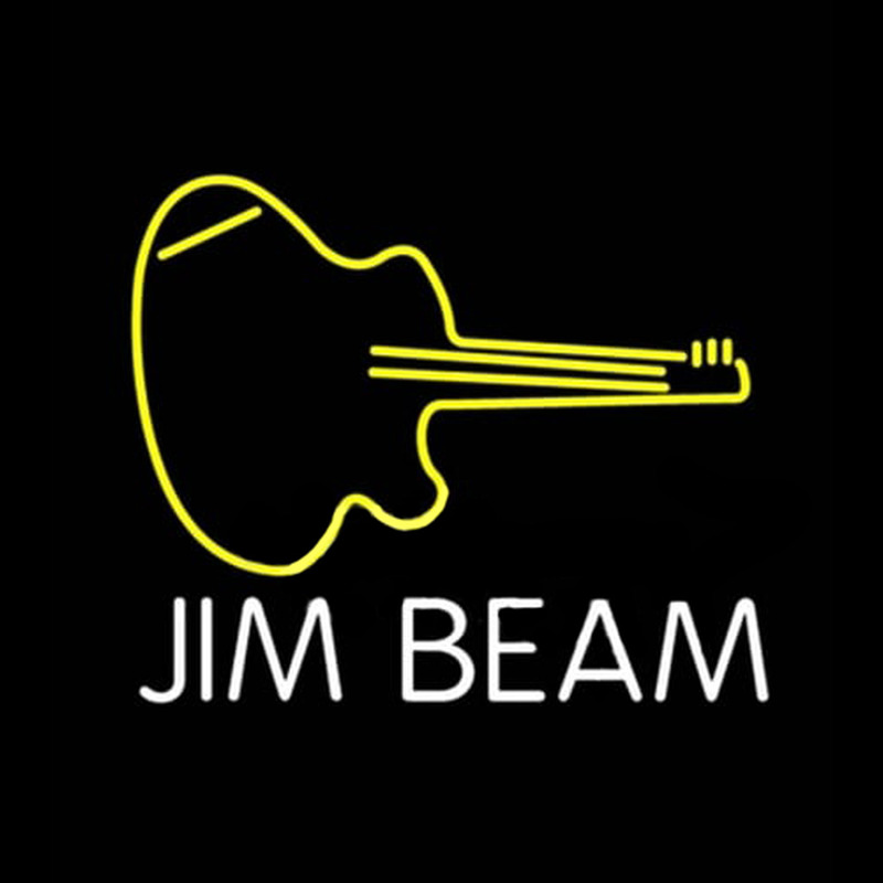 Jim Beam Guitar Neon Sign