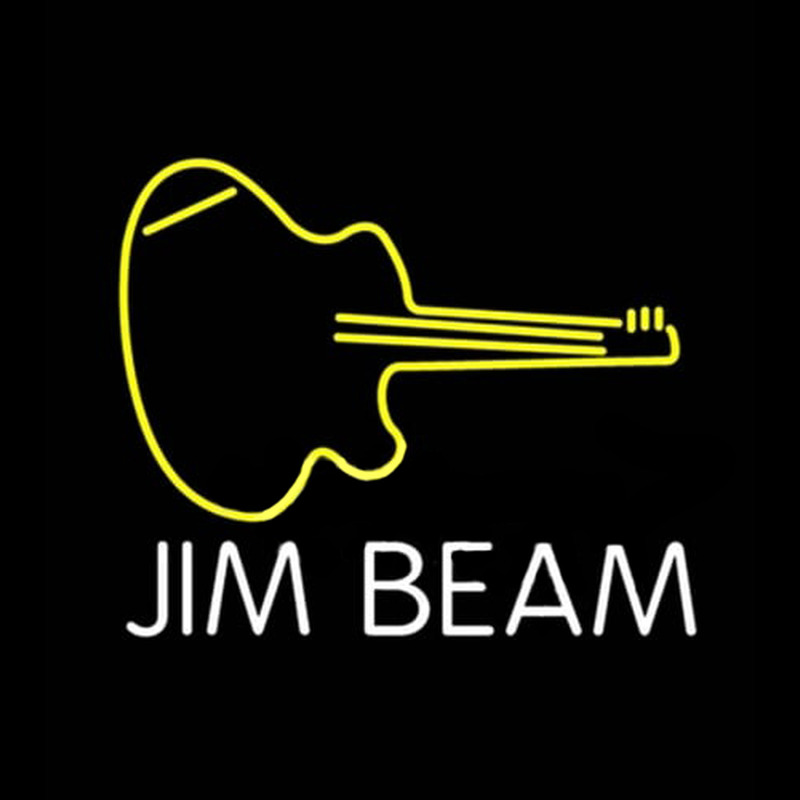 Jim Beam Guitar Neon Sign