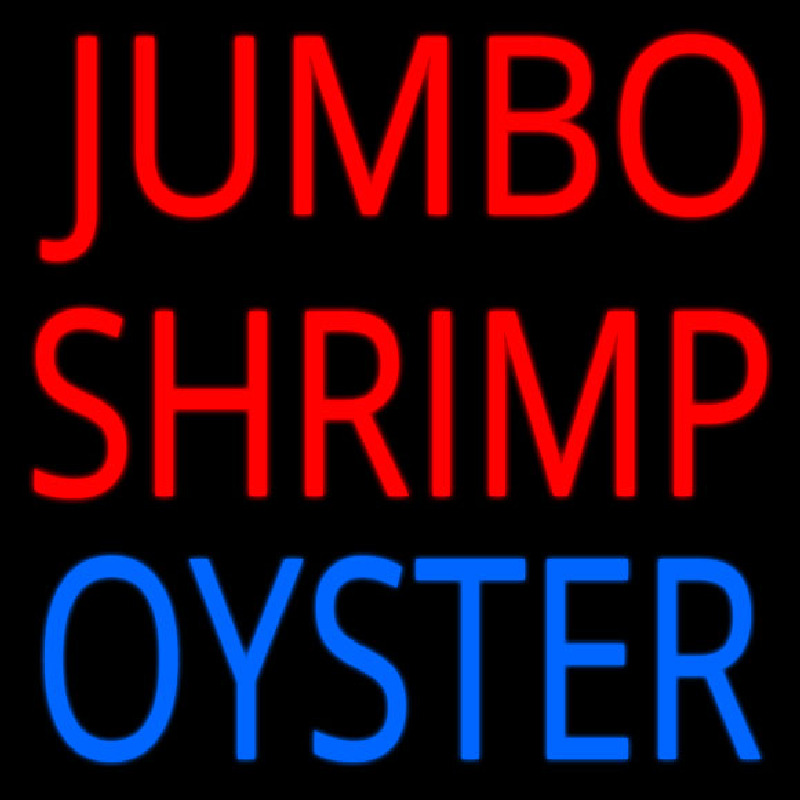 Jumbo Shrimp Oyster Neon Sign
