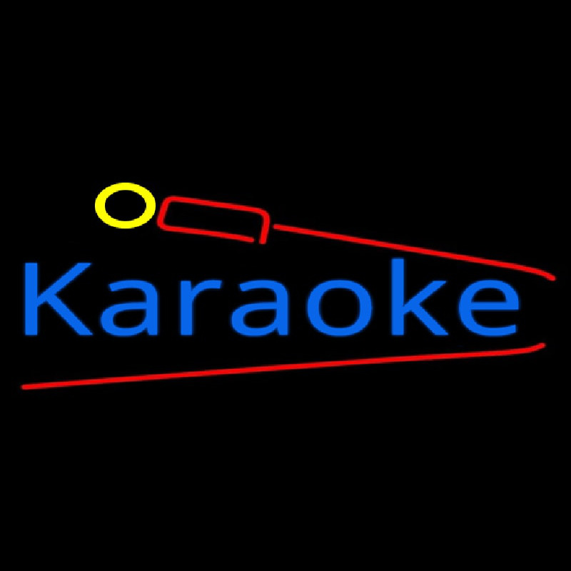 Karaoke And Microphone Neon Sign