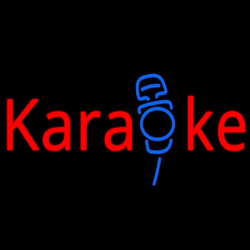 Karaoke Mike Neon Sign