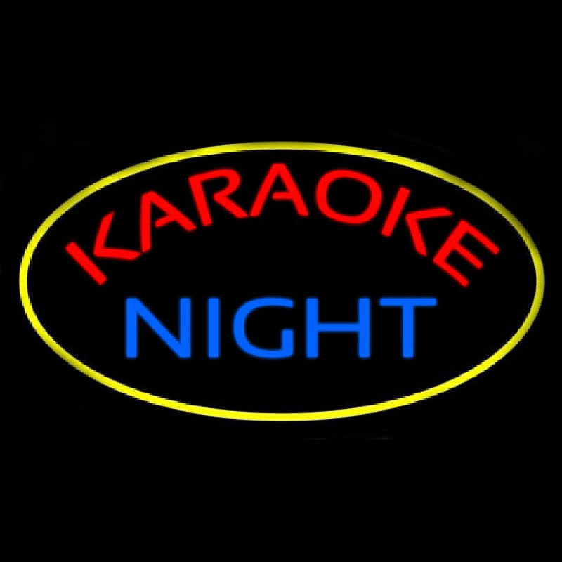 Karaoke Night Colorful 1 Neon Sign