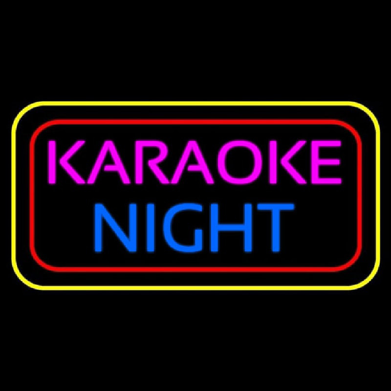 Karaoke Night Colorful Neon Sign