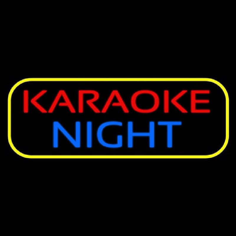 Karaoke Night Colorful Neon Sign