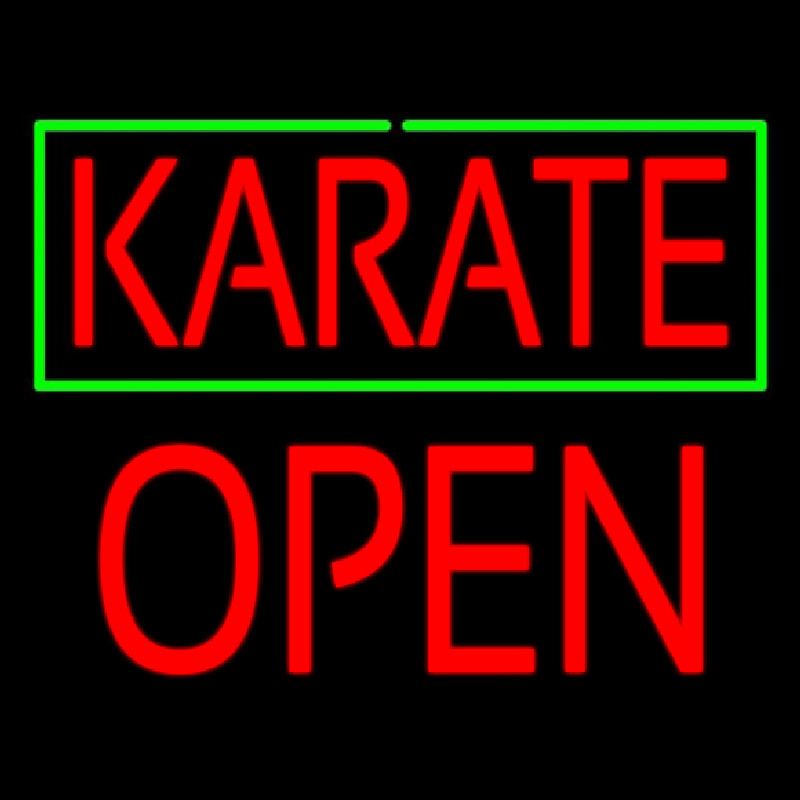 Karate Block Open Neon Sign