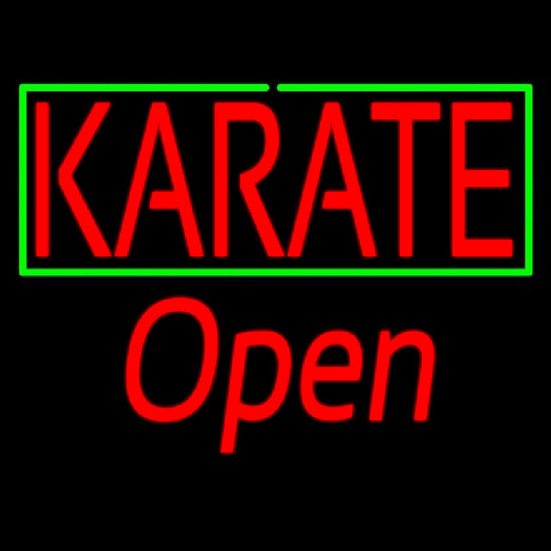 Karate Script1 Open Neon Sign