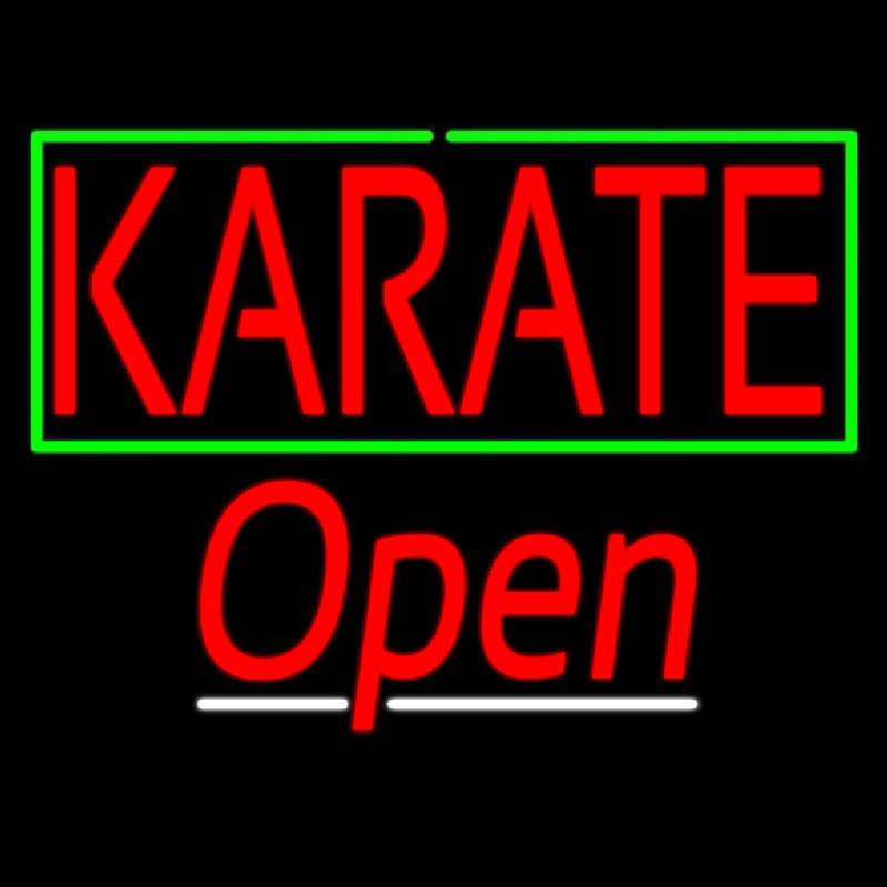 Karate Script2 Open Neon Sign