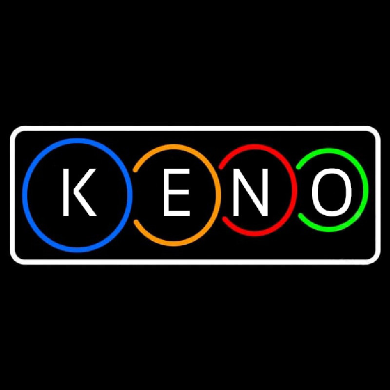 Keno With Border Neon Sign