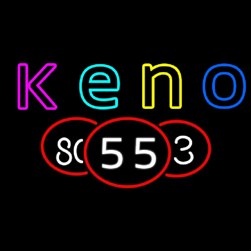 Keno With Multi Color Ball 1 Neon Sign
