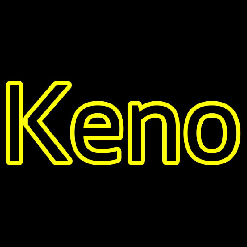 Keno With Oval Border 1 Neon Sign