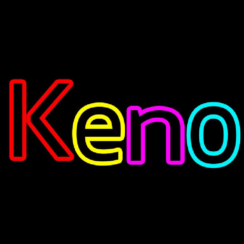 Keno With Oval Border 2 Neon Sign