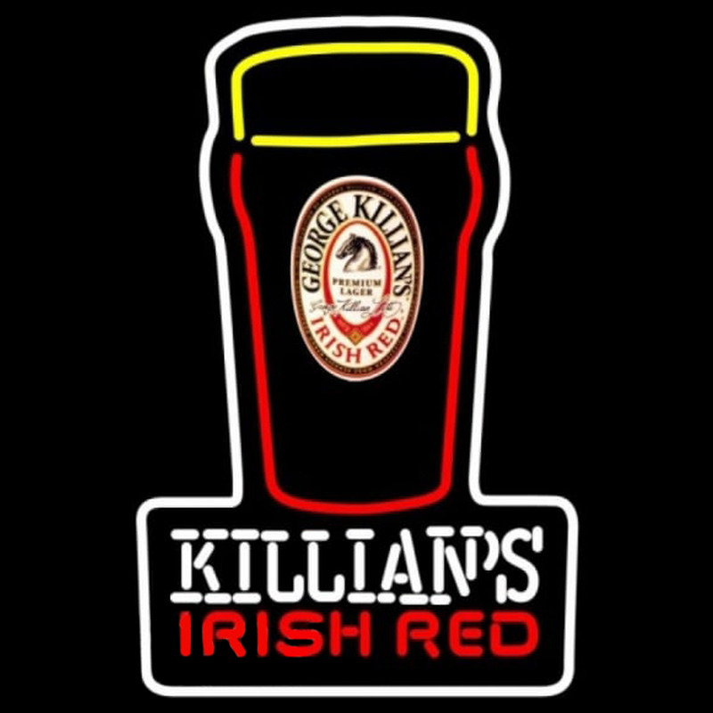 Killians Irish Red Pint Glass Of Beer Sign Neon Sign