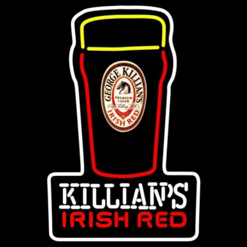 Killians Irish Red Pint Glass Of Beer Sign Neon Sign