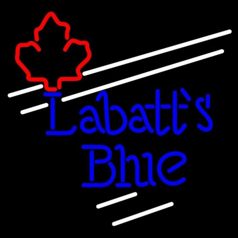 Labatt Blue Maple Leaf White Border Beer Sign Neon Sign