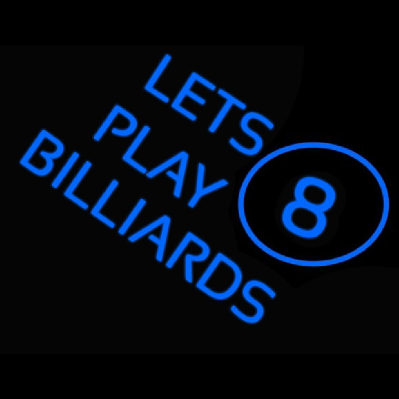 Lets Play Billiard Neon Sign