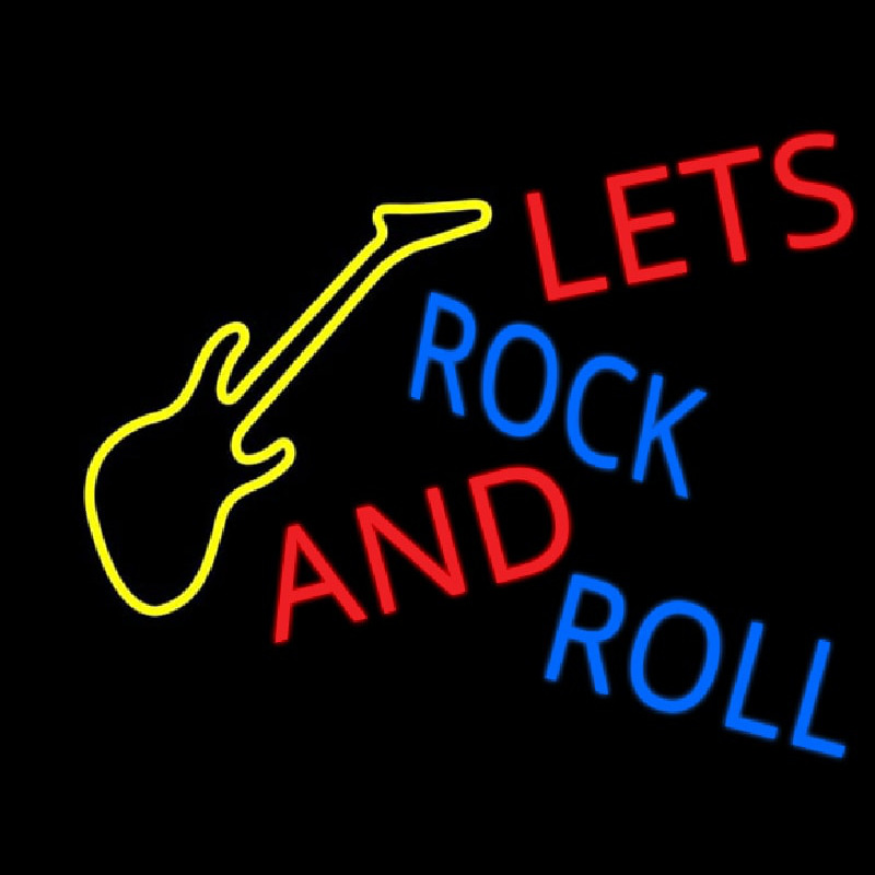 Lets Rock And Roll Neon Sign