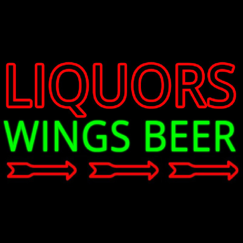 Liquor Wings Beer Neon Sign