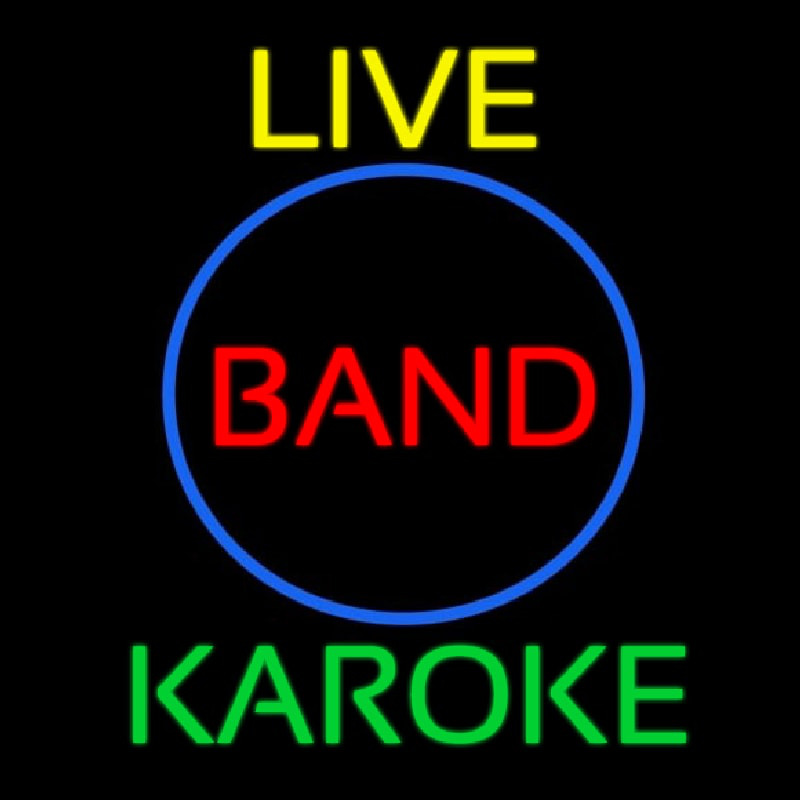 Live Band Karaoke Neon Sign