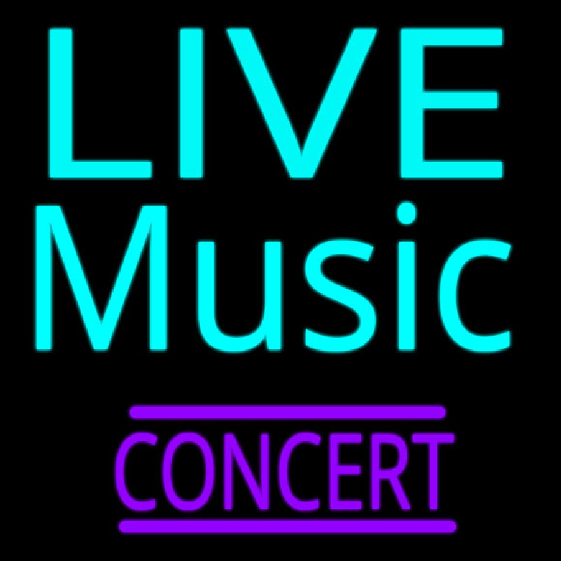 Live Music Concert Neon Sign